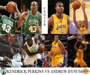 пазл Финал НБА 2009-10, Центровой, Кендрик Перкинс (Celtics) против Эндрю Бинум (Лейкерс)
